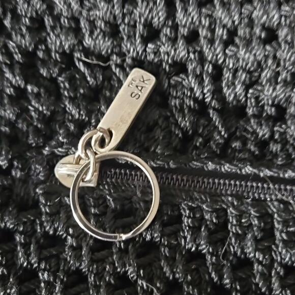 The SAK Original Blavk Crochet Shoulder Bag‎ Double Handle - Picture 3 of 5